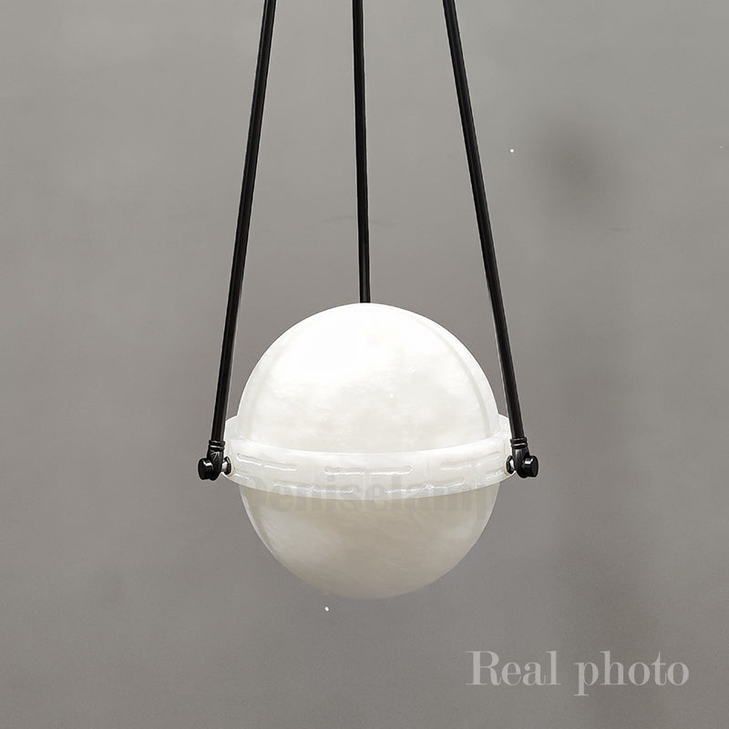 Alabaster Globe Pendant Light