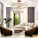 2-Tier Wine-Glass Round Chandelier 60",108-Lights