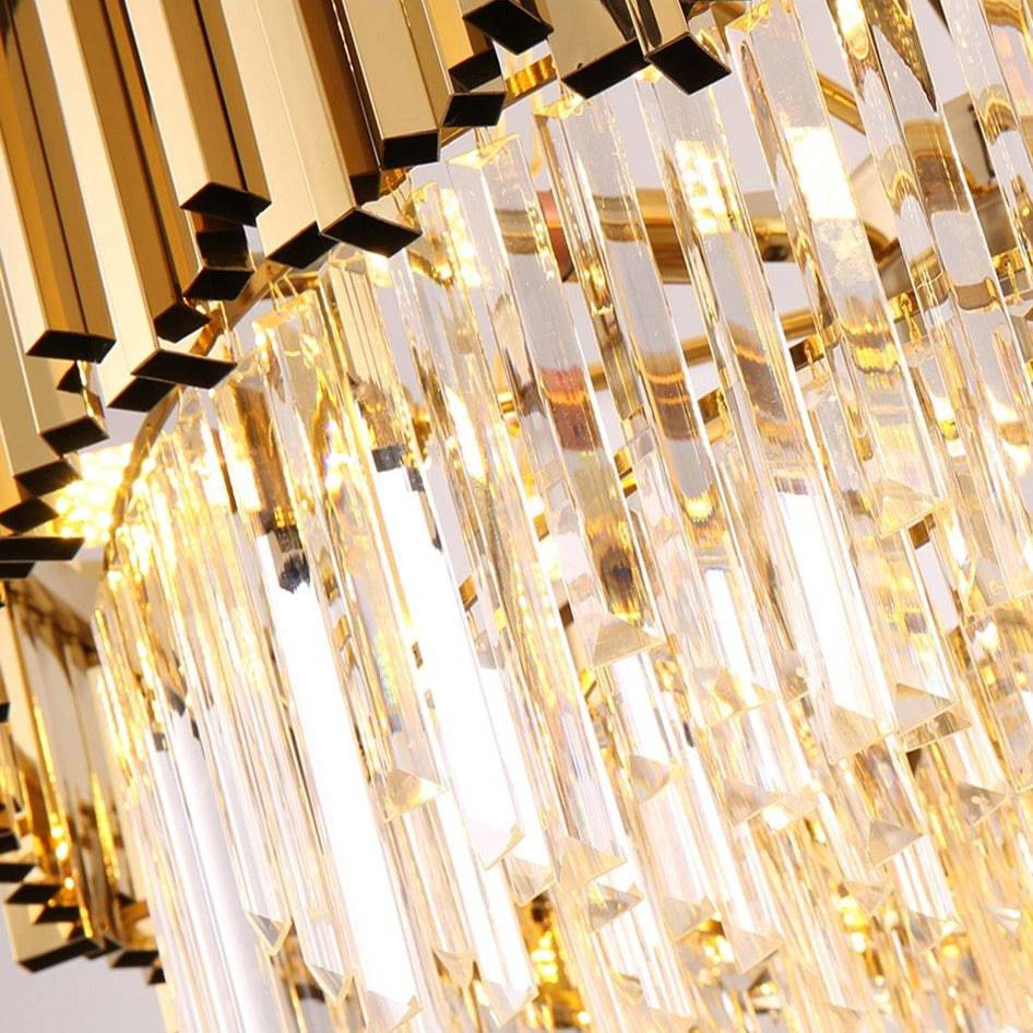 Glacia Giorgioe Multi-Layer Crystal Flush Mount Chandelier
