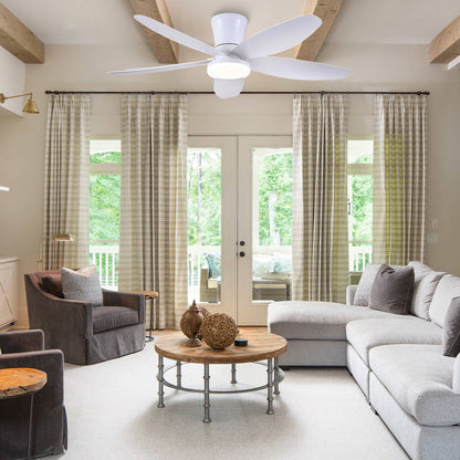 Indoor/Outdoor Recessed Black Ceiling Fan Light