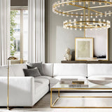2-Tier Wine-Glass Round Chandelier 60",108-Lights