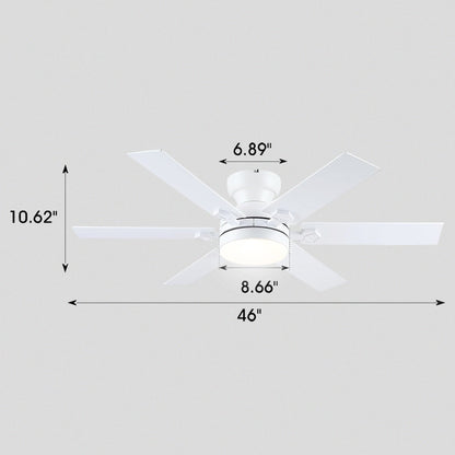 Modern Flush Mount Fans Light Ceiling Fans with Lights Black Low Profile Ceiling Fans 52“
