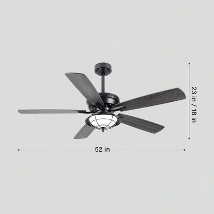 Indoor/Outdoor Ceiling Fans Farmhouse Modern Style 52"