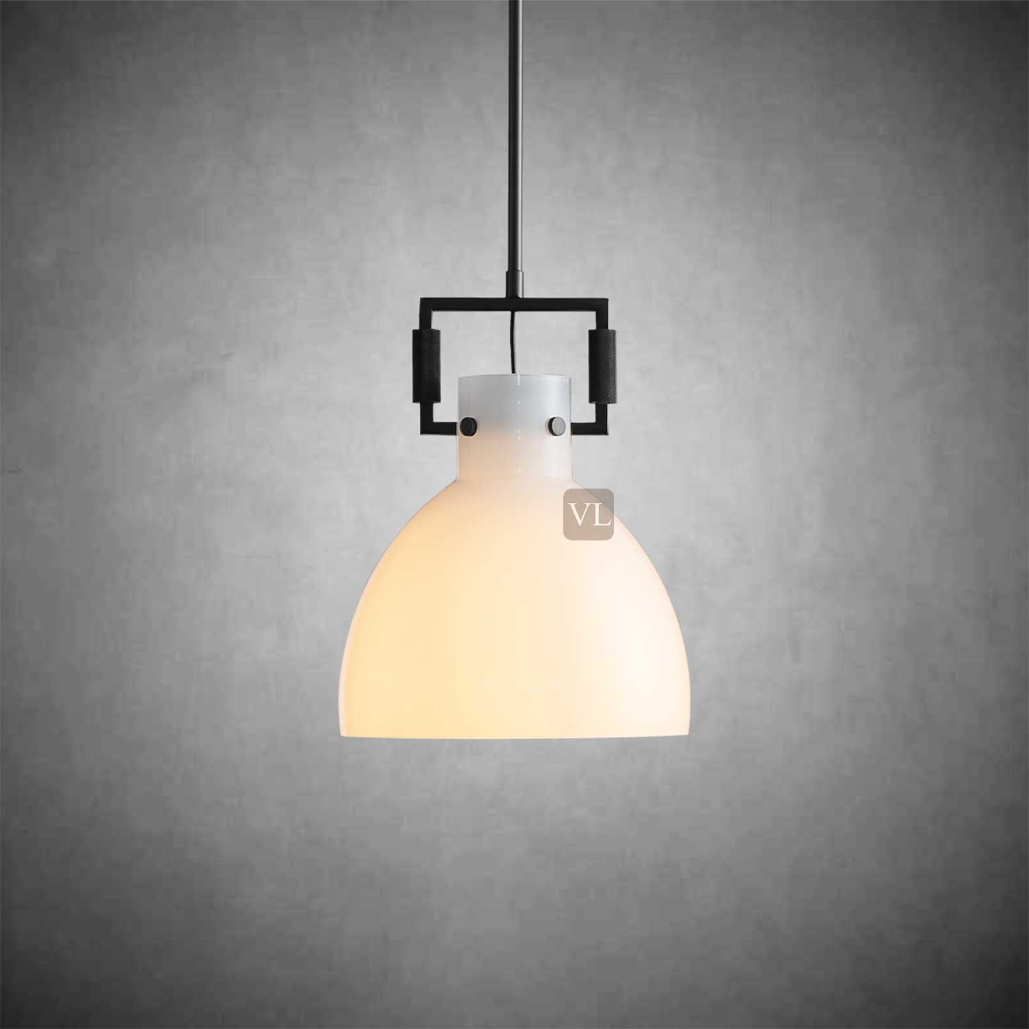 Funda Milk Glass Cloche Pendant