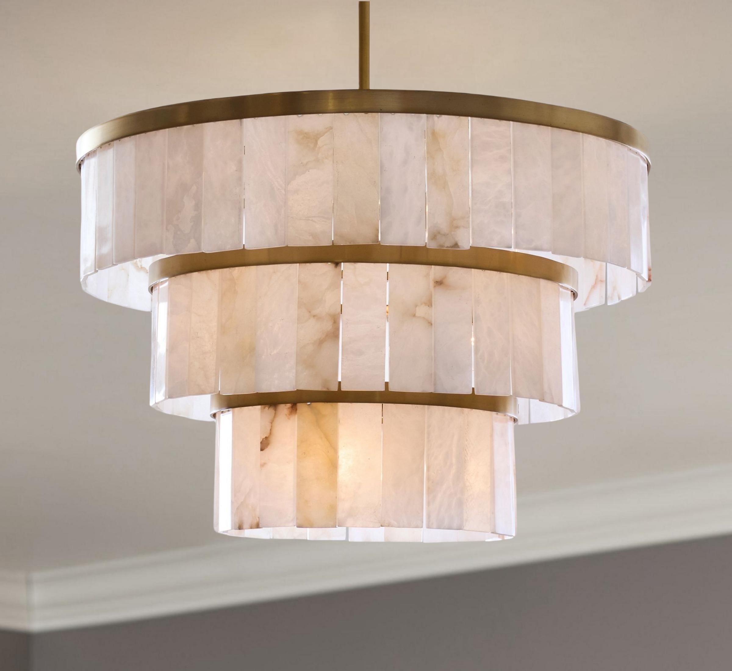 Windham Alabaster 3 Tier Chandelier