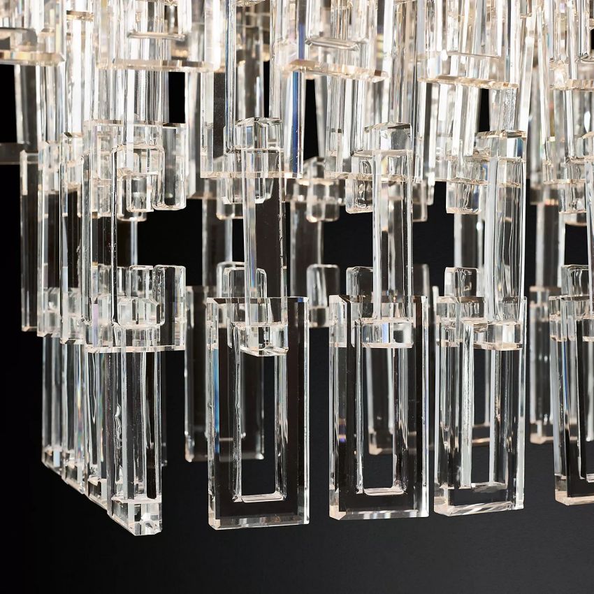 Marige K9 Crystal Rectangular Chandelier 60"