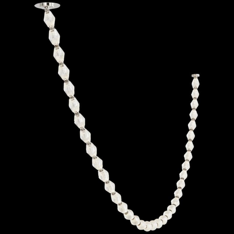Pearl Necklace- Cryastal Pendant 115"H