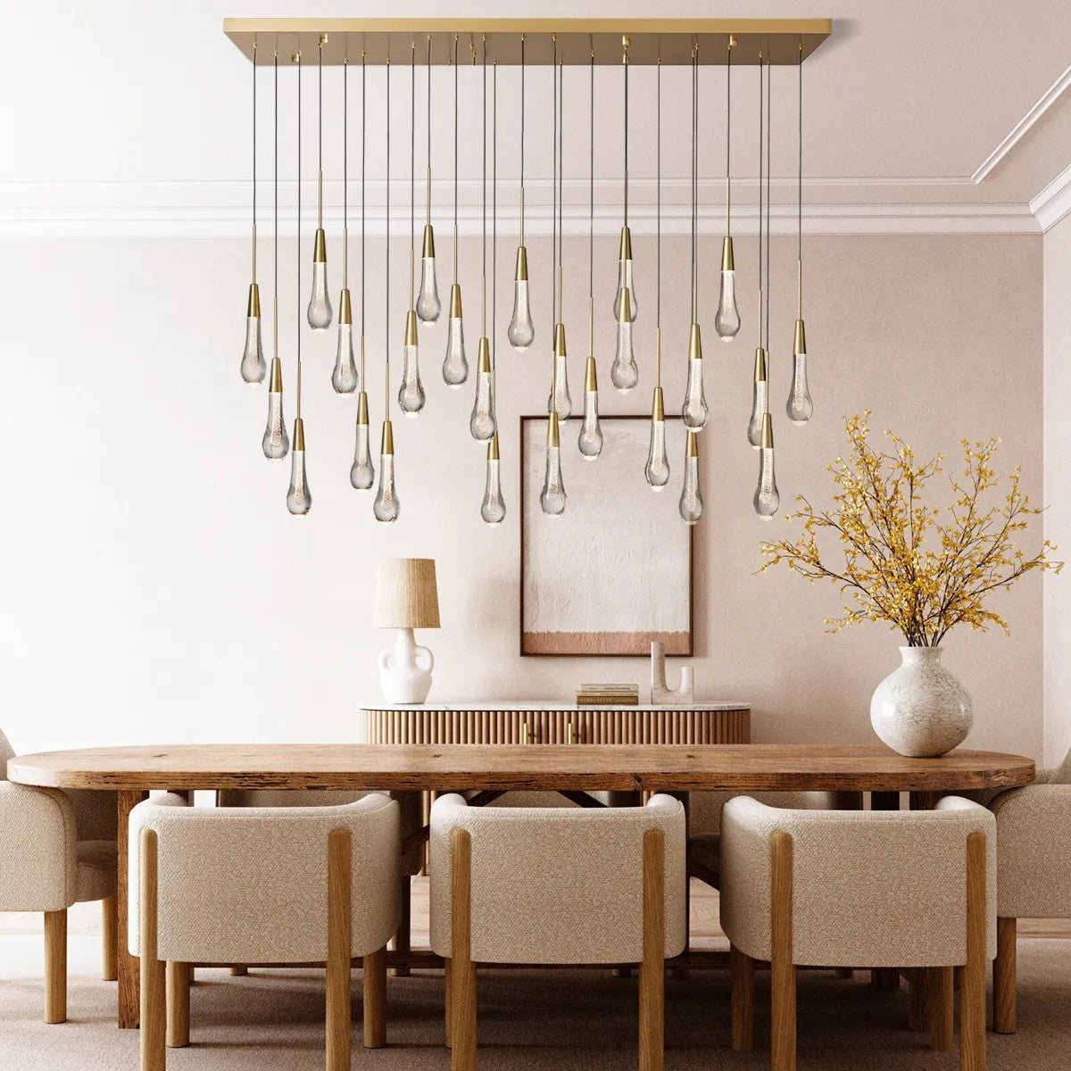 Solitaire Linear Chandelier 70"W 50"W