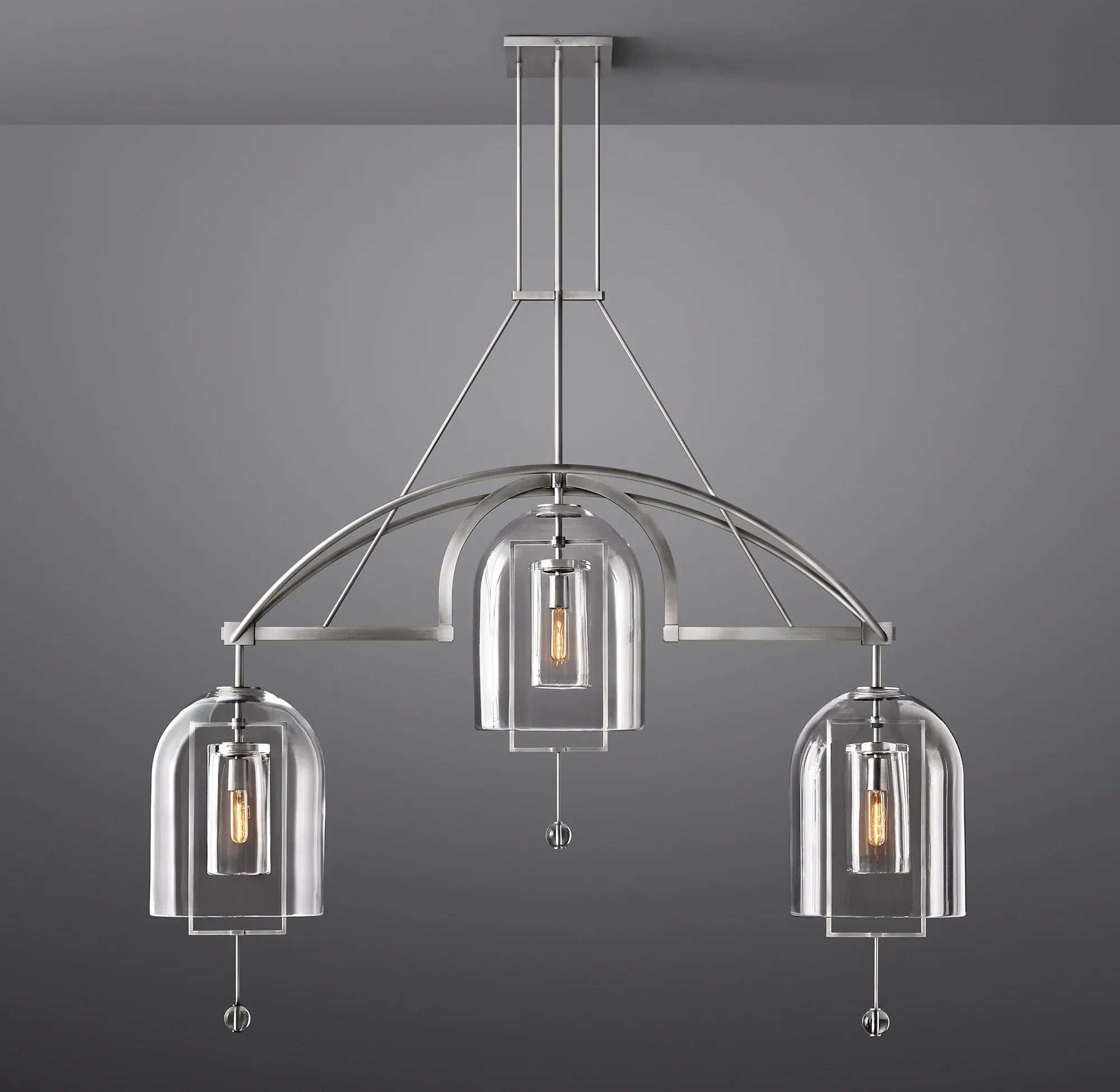 Fansiica Linear Chandelier 61" 3-Lights