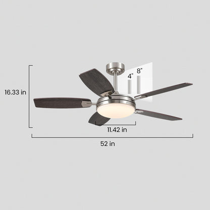 Zephyra Ceiling Fans with Lights 52"