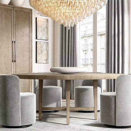 Chiaravalle Glass Tiered Round Chandelier 61"