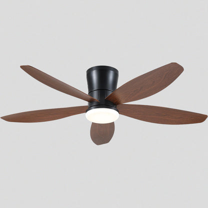 Indoor/Outdoor Recessed Black Ceiling Fan Light