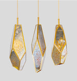 Deniselamp® Gold Art Deco Diamond Pendant Lamp & Chandelier