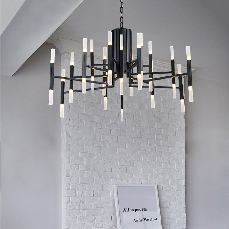 Deniselamp® Gold/Black Postmodern LED Chandelier For Living Room, Lobby, Restaurant