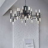 Deniselamp® Gold/Black Postmodern LED Chandelier For Living Room, Lobby, Restaurant