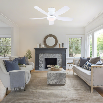 Recessed Remote Control Ceiling Fan Light 41"