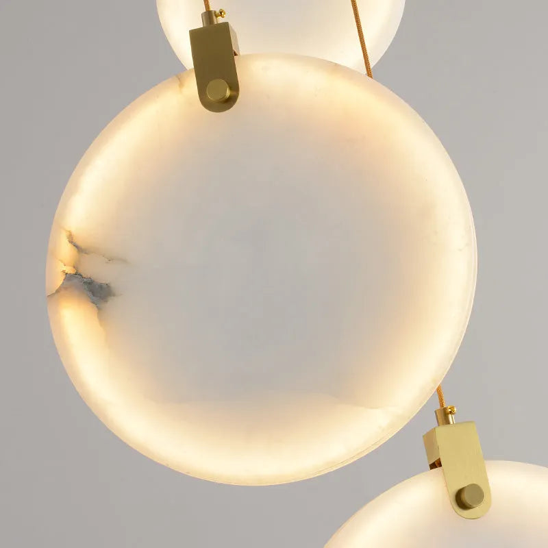 Nirvana Marble disc Round Chandelier For Loft