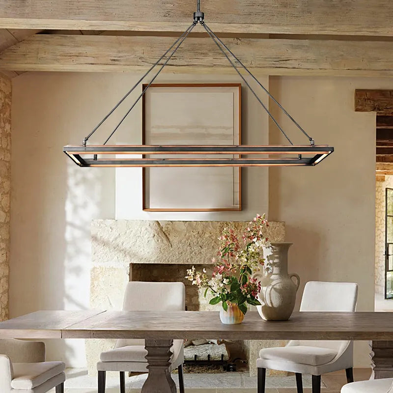 Radiant Rectangular Chandelier 50"/62"