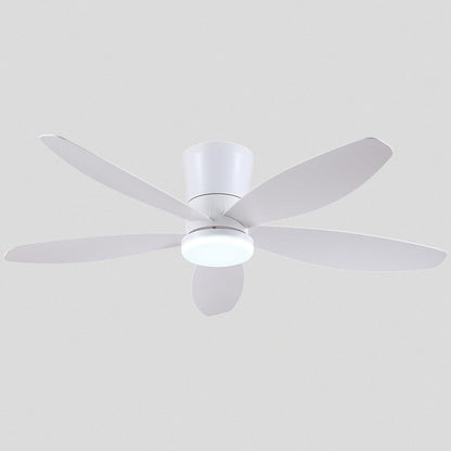 Indoor/Outdoor Recessed Black Ceiling Fan Light