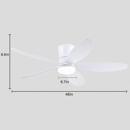 Indoor/Outdoor Recessed Black Ceiling Fan Light
