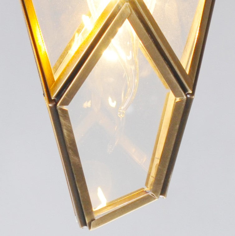Deniselamp® Gold Art Deco Diamond Pendant Lamp & Chandelier