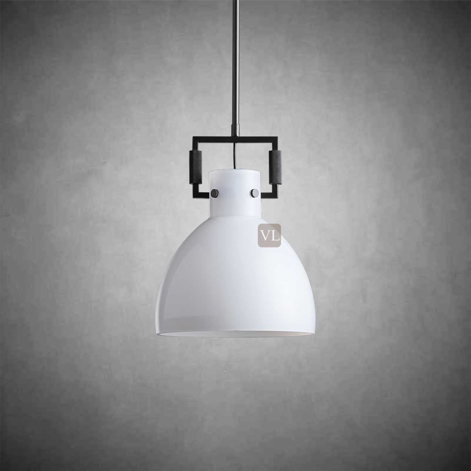Funda Milk Glass Cloche Pendant