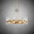 Crystalline Round Chandelier For Art Blown Glass 36"