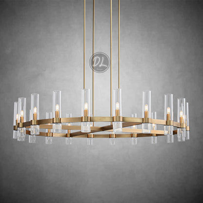 Crystalline Round Chandelier For Art Blown Glass 36"/48/60"/72"