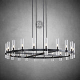 Crystalline Round Chandelier For Art Blown Glass 72"