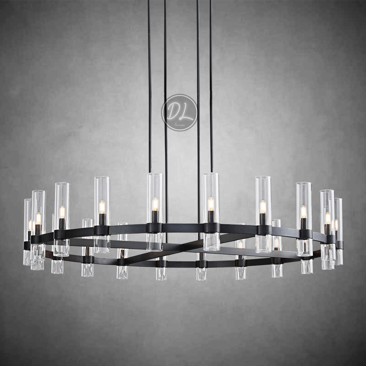 Crystalline Round Chandelier For Art Blown Glass 36"/48/60"/72"