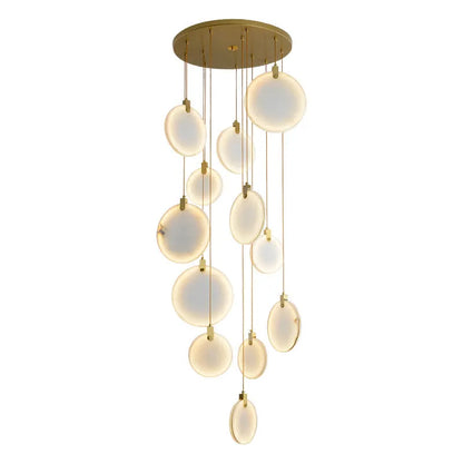 Nirvana Marble disc Round Chandelier For Loft