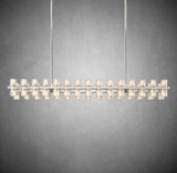 Wine-Glass Rectangular Island Chandelier 54" Over Kitchen Table