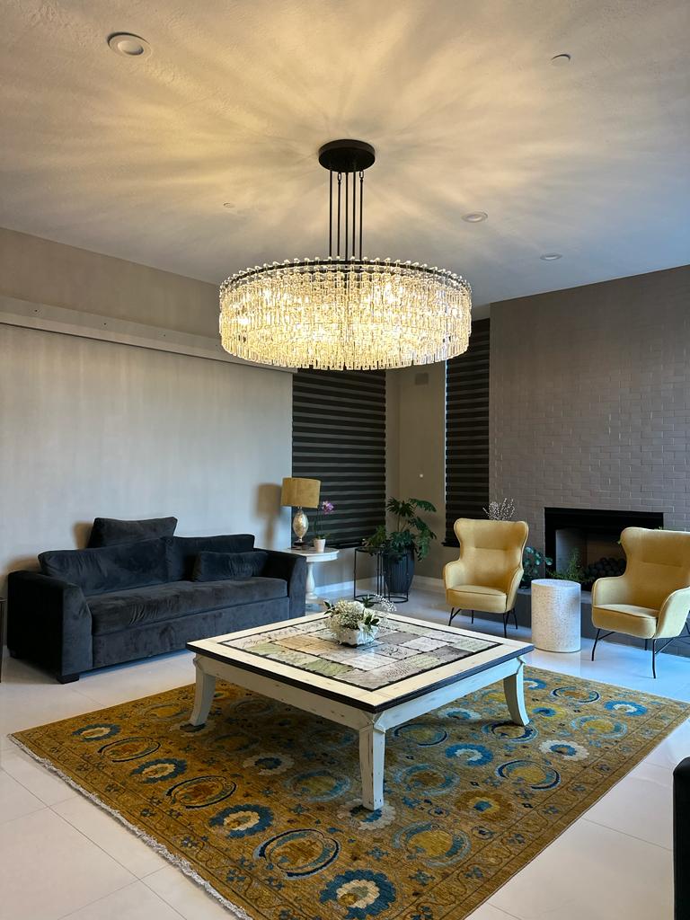 Marige K9 Crystal Rectangular Chandelier 60"