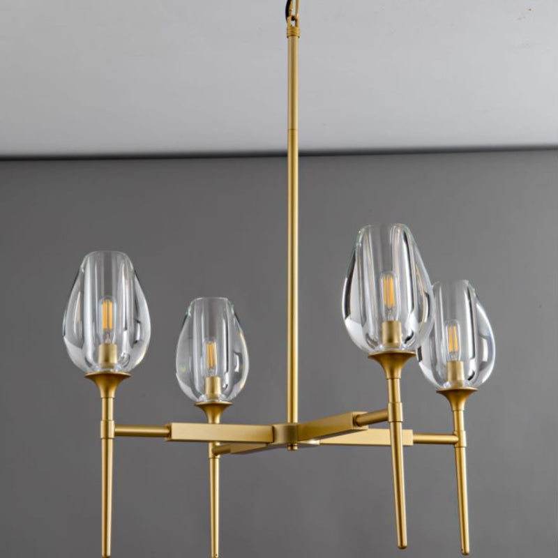 Tulipa Round Living Room Chandelier 27", Island Chandelier