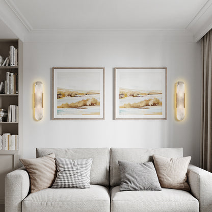 Culoud Elongated Alabaster Wall Sconce