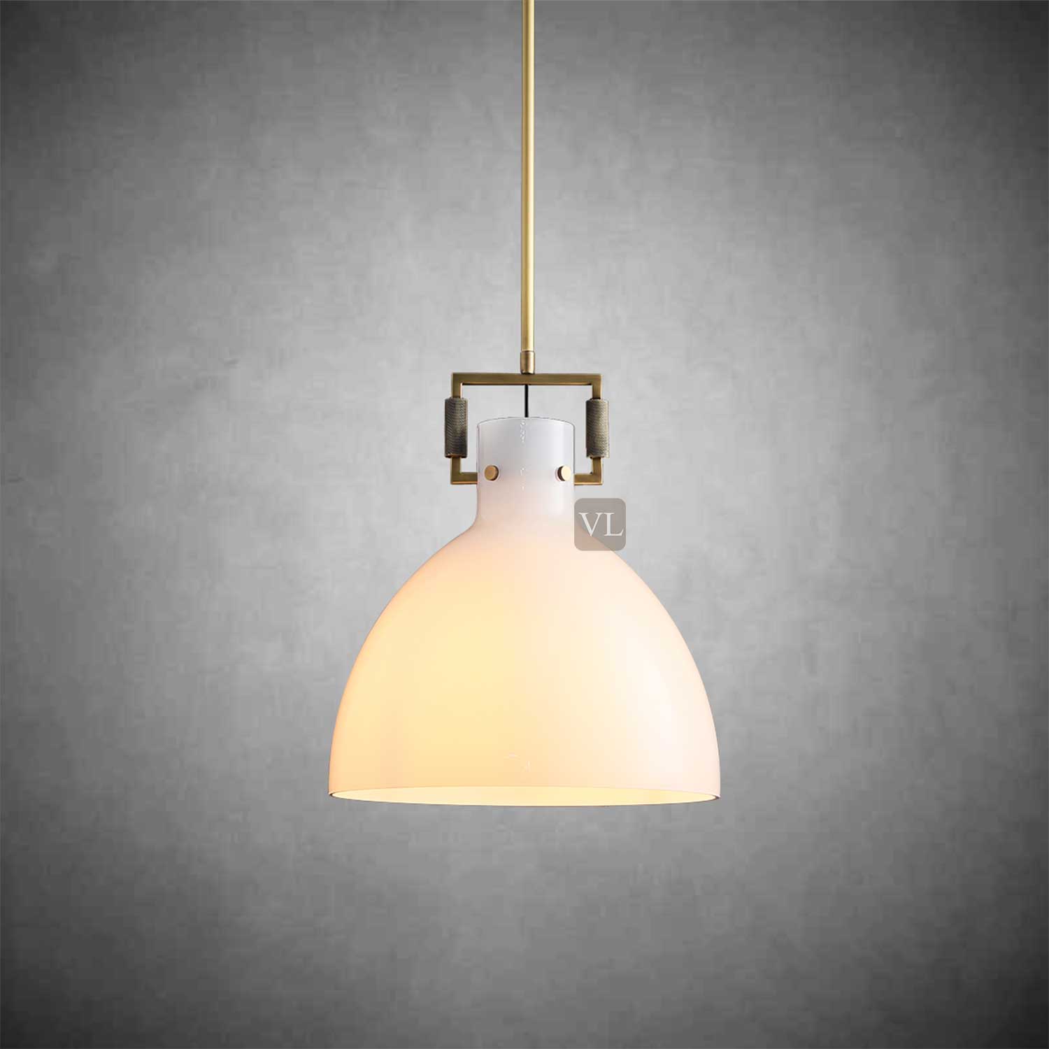 Funda Milk Glass Cloche Pendant