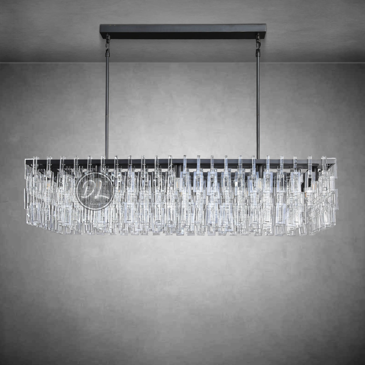 Marige K9 Crystal Rectangular Chandelier 60"