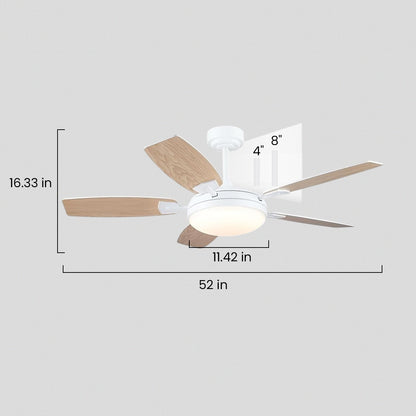 Zephyra Ceiling Fans with Lights 52"