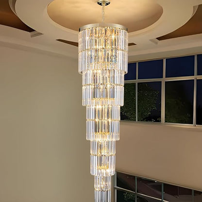 Luxury Modern Long Staircase K9 Chandeliers