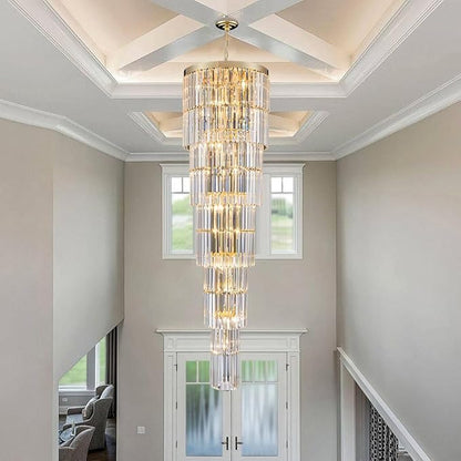 Luxury Modern Long Staircase K9 Chandeliers