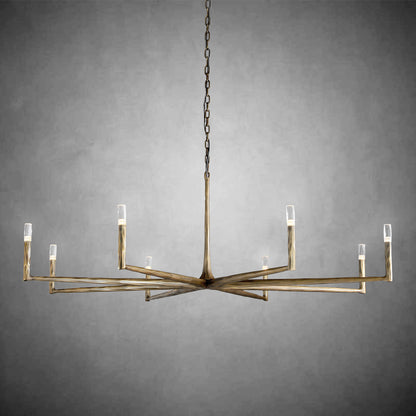 Huts Vintage Twig Stripe Texture Round Chandelier 36"/48"/60"