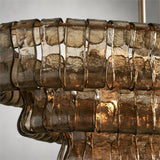 Ghiaccio Glass Oval Chandelier 54''