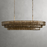 Ghiaccio Glass Oval Chandelier 54''