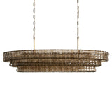 Ghiaccio Glass Oval Chandelier 54''