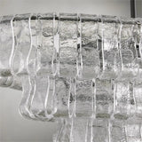Ghiaccio Glass Oval Chandelier 54''
