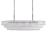 Ghiaccio Glass Oval Chandelier 54''