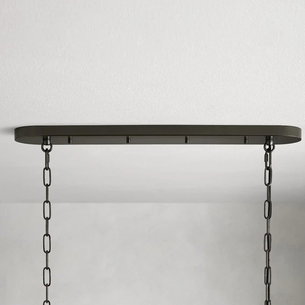 Ghiaccio Glass Oval Chandelier 54''