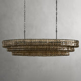 Ghiaccio Glass Oval Chandelier 54''