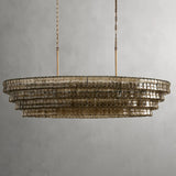Ghiaccio Glass Oval Chandelier 64.75''