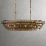 Ghiaccio Glass Oval Chandelier 64.75''